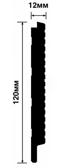 Отделочная стеновая декоративная панель с 3D эффектом 12х120 мм HiWood LV127L BR490 под дерево из фитополимера 2,7 м