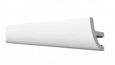 Декоративный плинтус для потолка с подсветкой 80х49 мм Decor-Dizayn DD510 полистирол белый, под покраску 2 м