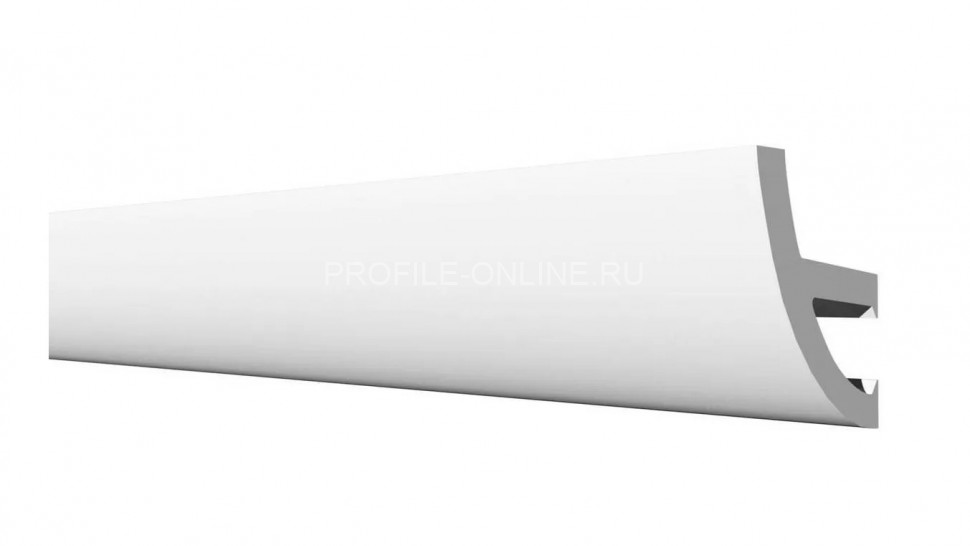 Декоративный плинтус для потолка с подсветкой 80х49 мм Decor-Dizayn DD510 полистирол белый, под покраску 2 м