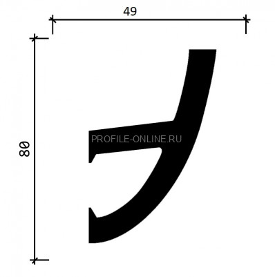 Декоративный плинтус для потолка с подсветкой 80х49 мм Decor-Dizayn DD510 полистирол белый, под покраску 2 м