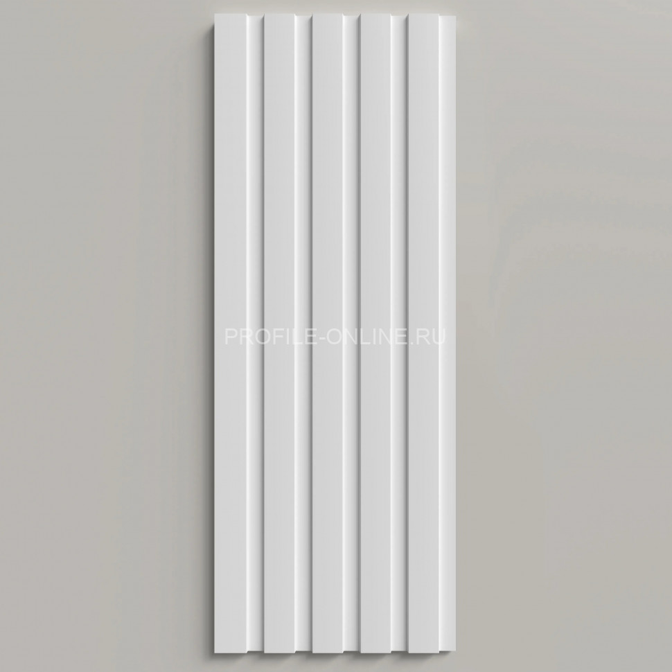 Отделочная стеновая декоративная панель 3D 150х10х3000 мм Decor-Dizayn DD904(3m) из полистирола белая, под покраску 3 м