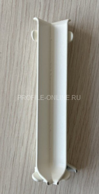 Внутренний уголок для напольного плинтуса ПТ-79/15 металл белый