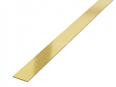 Полоса из нержавеющей стали 304 20 мм FBS 20 GS S.S.304 золото сатинированное 3 м