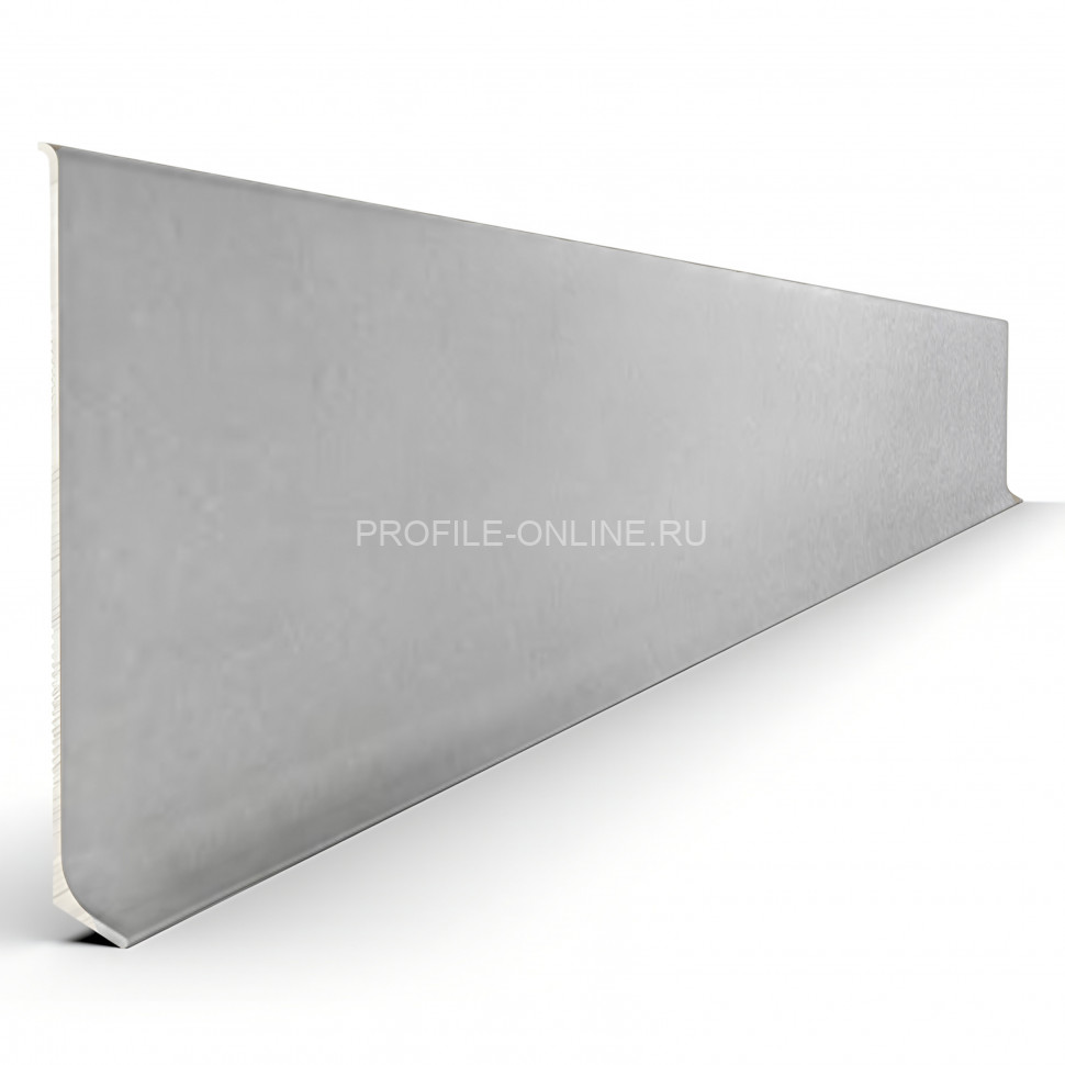 Плинтус для пола алюминиевый 80 мм Диал ПЛ-80 0034 без покрытия 3 м