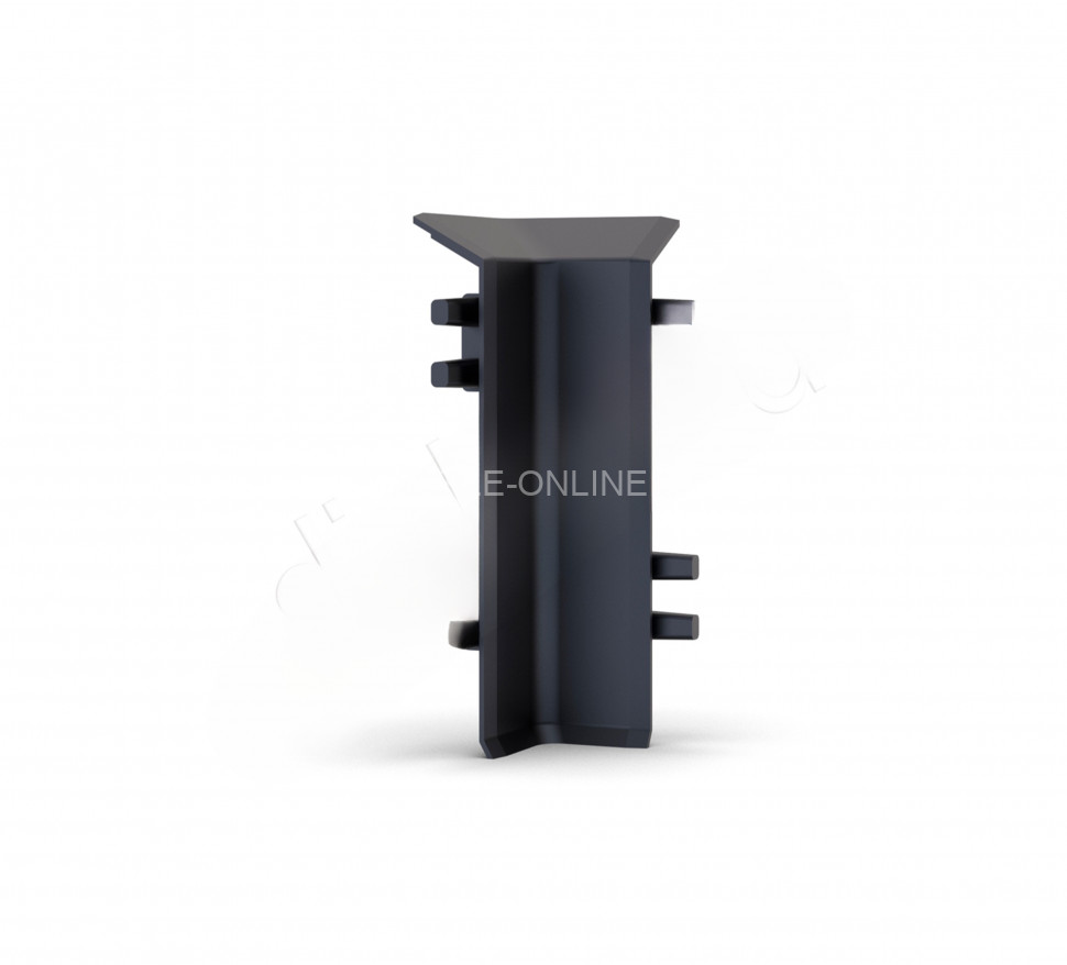 Внутренний уголок для напольного плинтуса 70 мм Диал ДЛ-70ув черный