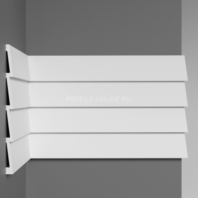 Стеновая декоративная панель 3D Decomaster D321 Дюропрофиль 200х11х2900 мм белая под покраску