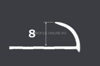 Алюминиевый С-образный профиль 8 мм PV16-40 черный Ral 9005 2,7 м