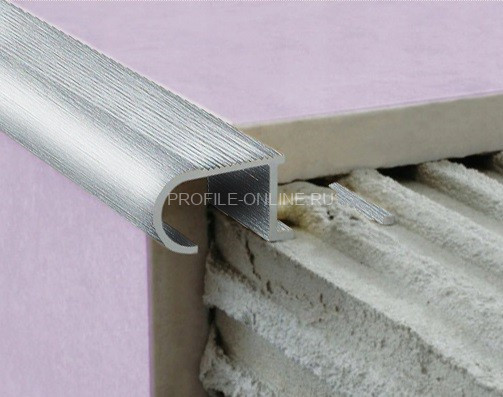 Алюминиевый Z-образный профиль овальный с рифлением 10 мм ZET OWAL PV49-03 серебро блестящее 2,7 м