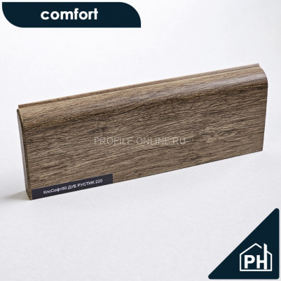 Плинтус ПВХ Comfort Classic 80 напольный Дуб рустик 220 под дерево