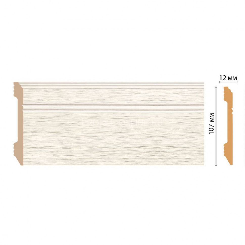 Плинтус напольный DECOMASTER D105-70ДМ (107x12x2400) Дуб белый