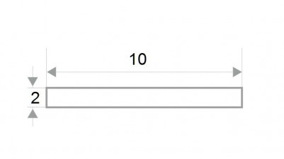 Алюминиевая полоса 10 мм антрацит муар (толщина полосы 2 мм) 3м