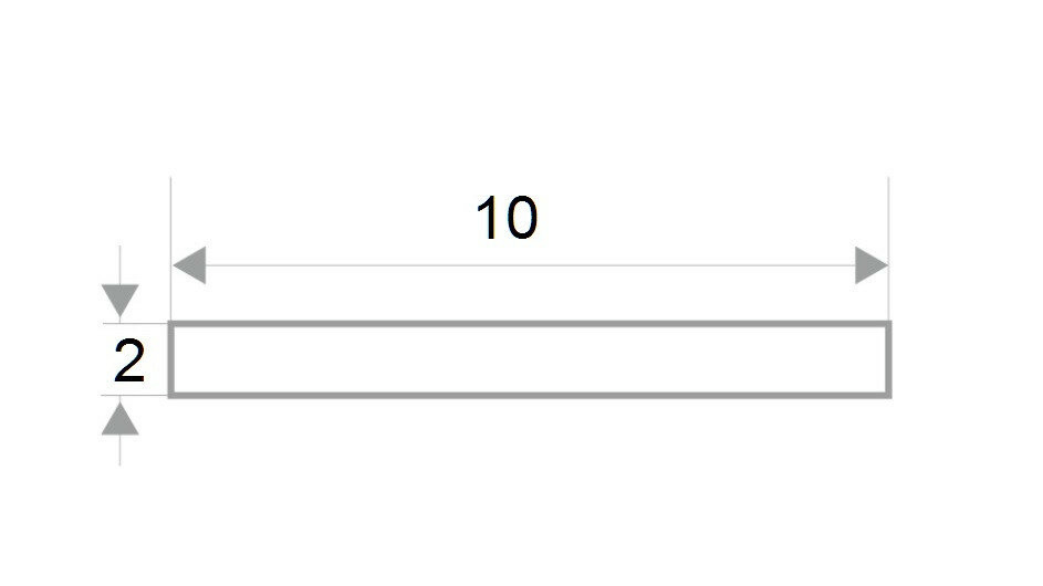 Алюминиевая полоса 10 мм антрацит муар (толщина полосы 2 мм) 3м