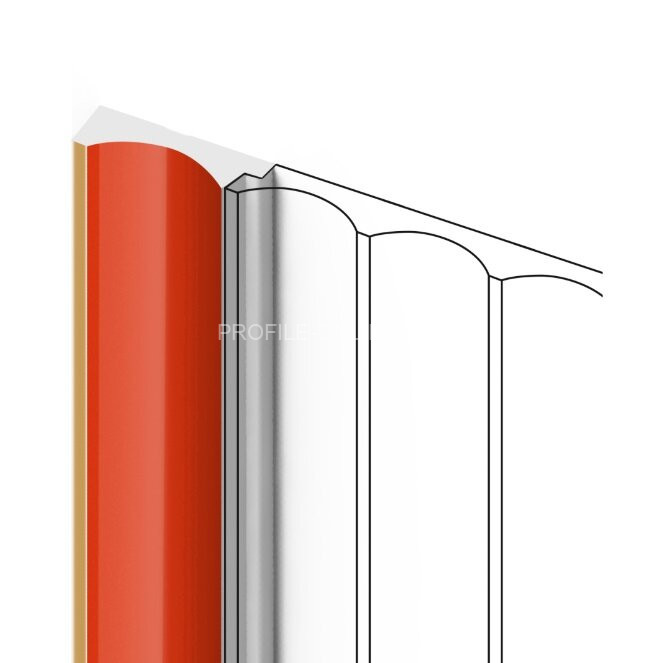 Финишный молдинг для стеновых панелей 12х32 мм HiWood LF139A OR3G красный 270 см