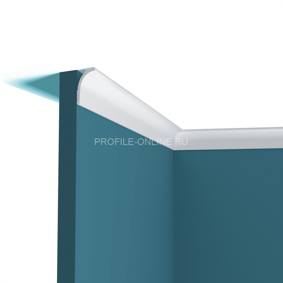 Потолочный плинтус 50 мм Перфект Плюс P148 белый из ударопрочного полимера 200 см