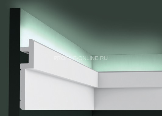 Потолочный плинтус Orac Decor Purotouch C395 белого цвета из полиуретана 31х155 мм 200 см
