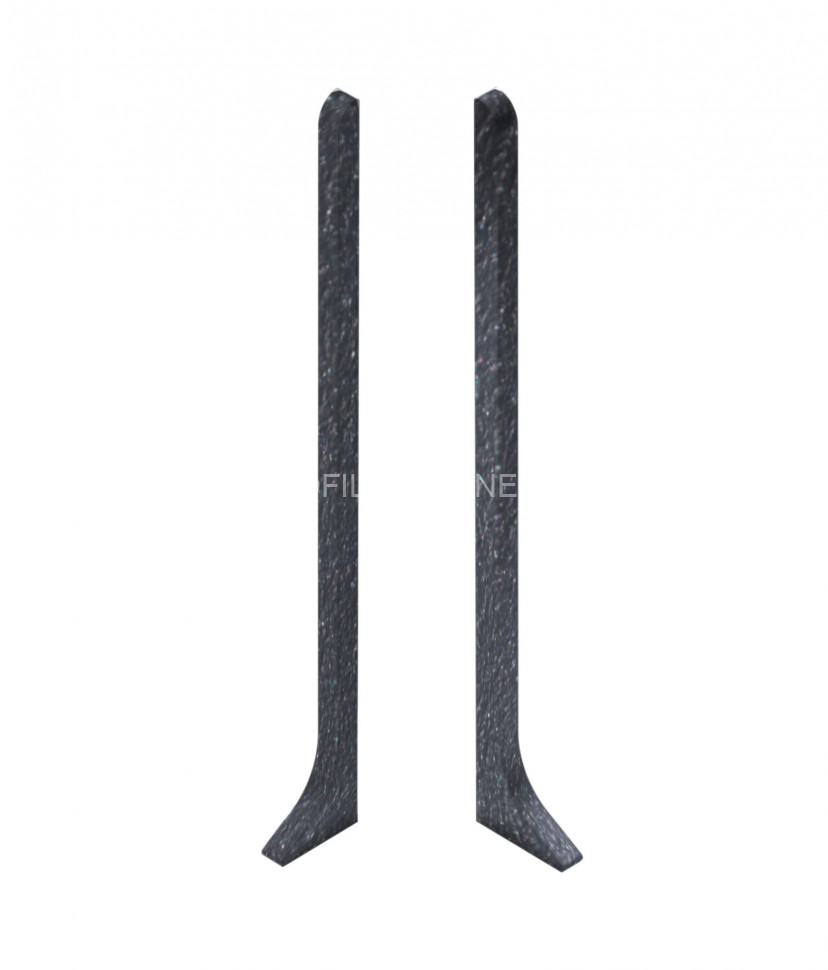 Комплект заглушек для алюминиевого плинтуса 80 мм NEEXY AKBD80-LE-RE-SA муар антрацит