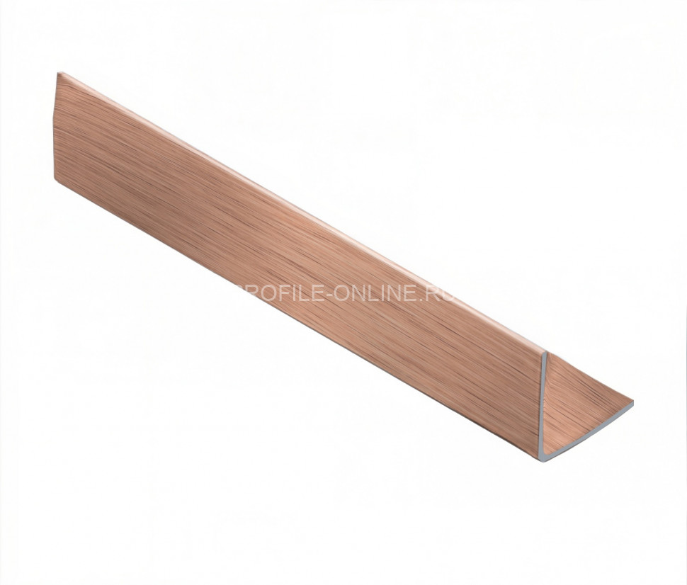 Уголок из нержавеющей стали 20х20 мм NEEXY PVS100-14 BRG розовый браш 2.7 м