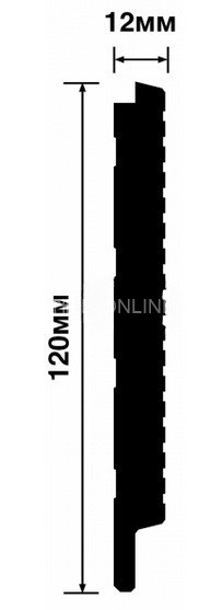 Отделочная стеновая декоративная панель с 3D эффектом 12х120 мм HiWood LV127L NP белая из фитополимера 2,7 м