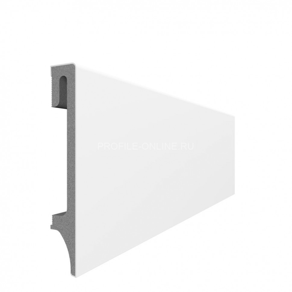 Плинтус для пола ПВХ 100 мм VOX Espumo ESP-401 белый 2.4 м