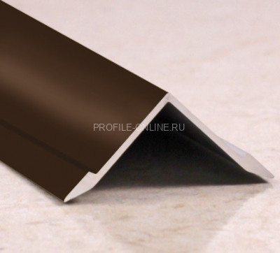 Алюминиевый уголок внутренний 21х21 мм ПВ21х21 бронза люкс 2,7 м