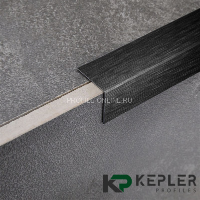 Равнополочный уголок 15х15 мм из нержавеющей стали SS 304 FSAP002-15-BS S.S.304 черный сатинированный 3 м