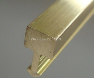 Латунный Т-профиль вставка 5х10 Progress Profiles PITOL 510 полированный 2,7 м