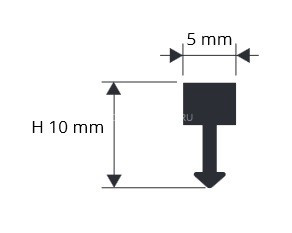 Латунный Т-профиль вставка 5х10 Progress Profiles PITOL 510 полированный 2,7 м