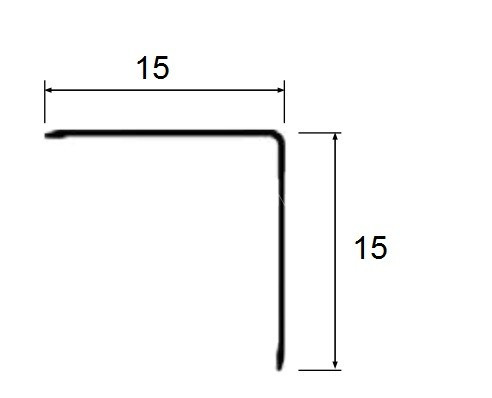 Алюминиевый уголок 15х15 мм PV61-11 коричневый блестящий 2,7 м