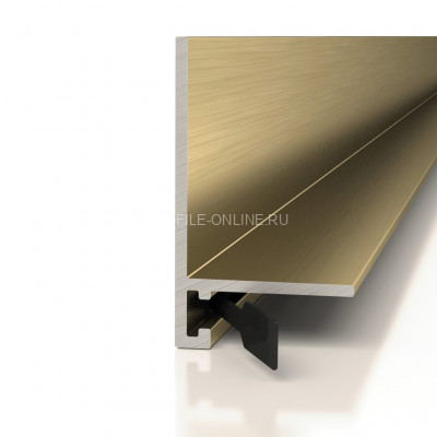 Микроплинтус алюминиевый Decaro ML15A Brass Brush цвет латунный браш 2 м