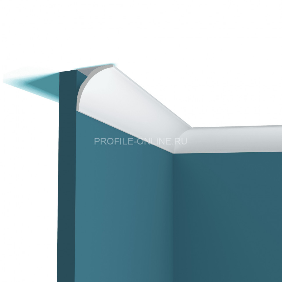 Потолочный плинтус 60 мм Перфект Плюс P147 белый из ударопрочного полимера 200 см