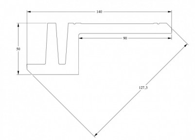 Потолочный плинтус для скрытой подсветки Orac Decor C382 белого цвета из полиуретана 140х50 мм 200 см