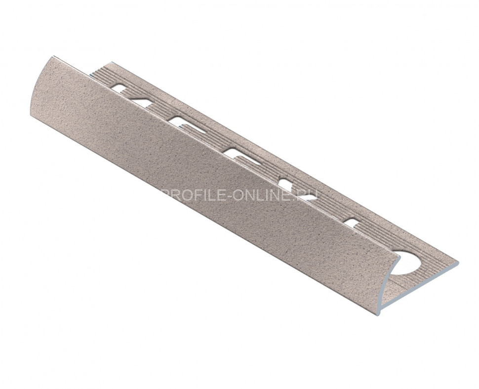 С-образный профиль алюминиевый для плитки 12 мм NEEXY PV18-43 SC муар бежевый 2.7 м