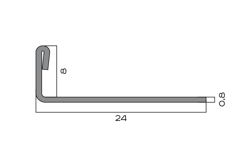 L-образный профиль из нержавеющей стали 8 мм NEEXY PVS92-15 RG розовый зеркальный 2.7 м