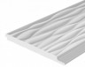 Отделочная стеновая декоративная панель с 3D эффектом 12х120 мм HiWood LV127W NP белая из фитополимера 2,7 м