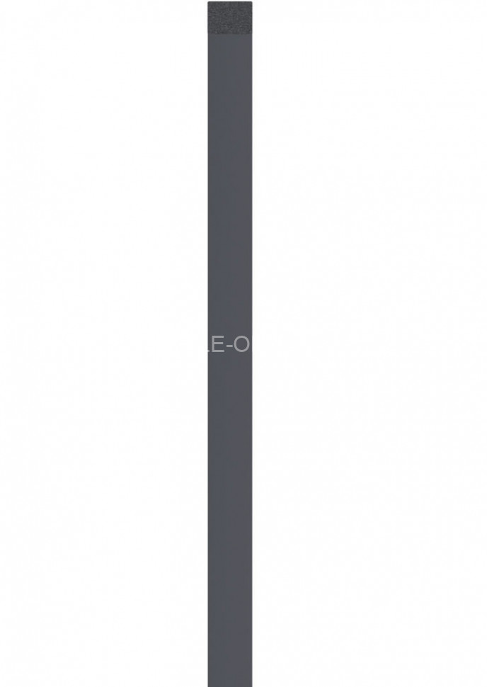 Универсальная планка-рейка для стеновой реечной панели VOX LINERIO U-L LINE (для L-line) антрацит 2650х30х21 мм