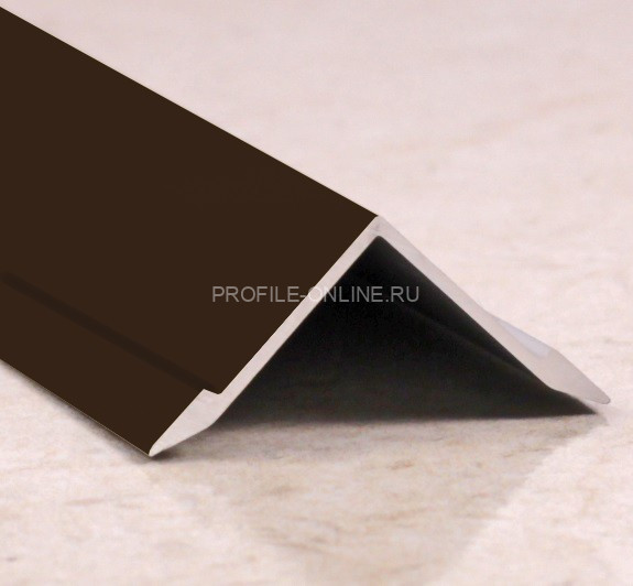 Алюминиевый уголок внутренний 21х21 мм ПВ21х21 бронза матовая 2,7 м