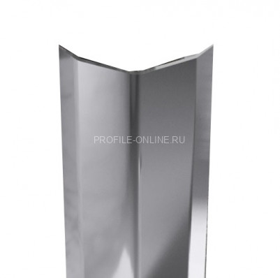 Нержавеющий уголок стальной равнополочный ПБ 15х15 (скос) полированный 3 м