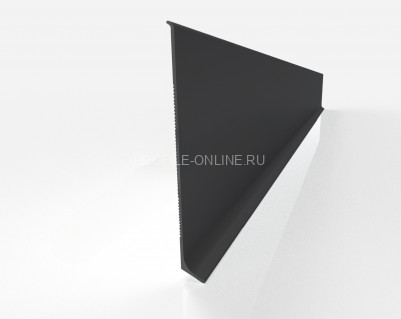 Плинтус для пола алюминиевый 100 мм Диал ПЛ-100 0035 черный муар RAL 9005 3 м