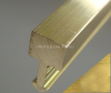 Латунный Т-профиль вставка 5х10 Progress Profiles PITOS 510 шлифованный 2,7 м
