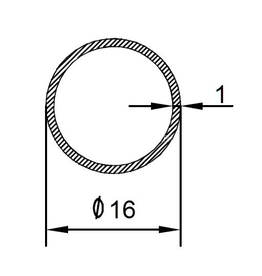Алюминиевая труба 16х1 мм 3 м