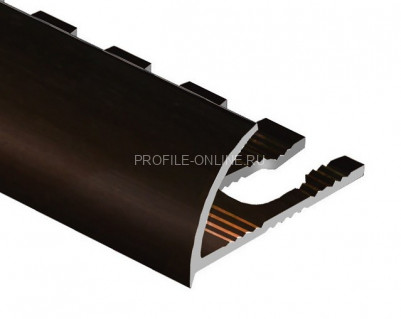 Алюминиевый С-образный профиль гибкий 12 мм PV21-11 коричневый блестящий 2,7 м