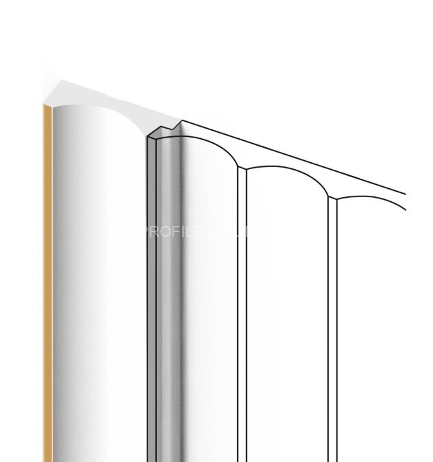 Финишный молдинг для стеновых панелей 12х32 мм HiWood LF139A W49G белый-бежевый 270 см