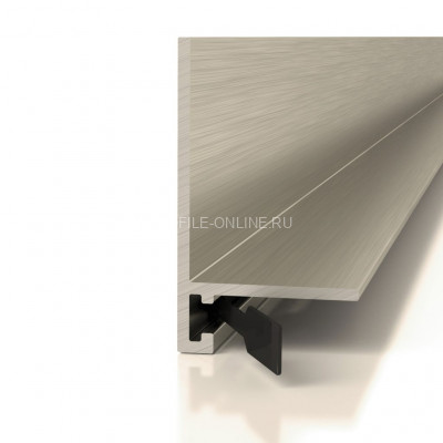 Микроплинтус алюминиевый Decaro ML15A Titanium Brush титан 2 м