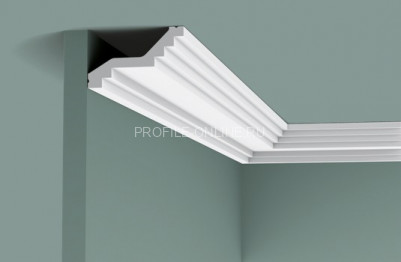 Потолочный плинтус Orac Decor Purotouch C400 белого цвета из полиуретана 60х100 мм 200 см