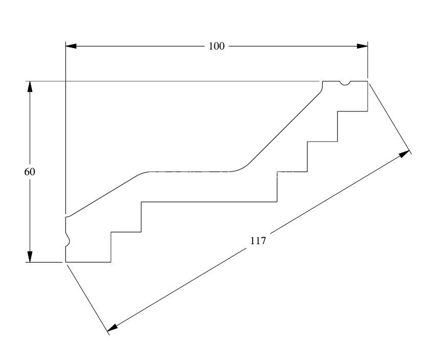 Потолочный плинтус Orac Decor Purotouch C400 белого цвета из полиуретана 60х100 мм 200 см