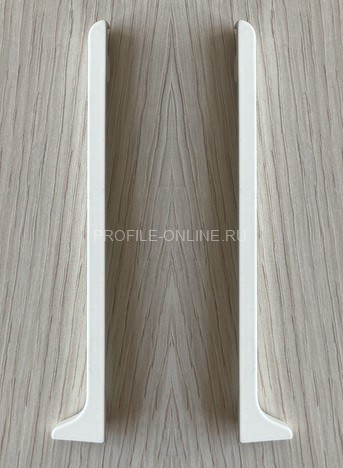 Комплект заглушек для напольного плинтуса ПЛ-60 белый муар