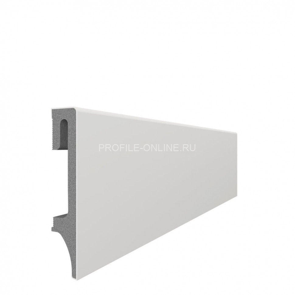 Плинтус для пола ПВХ 80 мм VOX Espumo ESP-202 серый 2.4 м