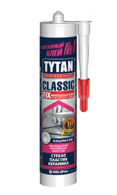Каучуковый клей Tytan Classic Fix монтажный прозрачный 310 мл