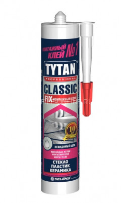 Каучуковый клей Tytan Classic Fix монтажный прозрачный 310 мл
