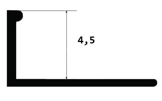 Латунный L-профиль 4 мм ЛГ-4 полированный 2,7 м